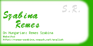 szabina remes business card